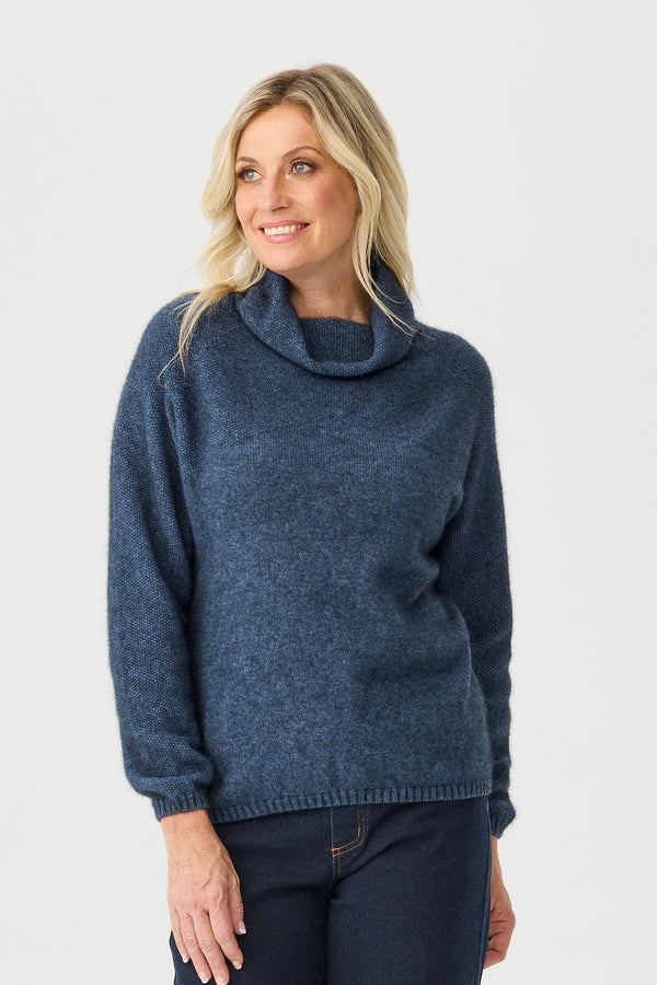 Possum Moss Stitch Cowl Sweater