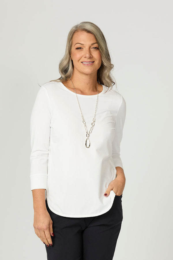 Eternity Modal/cotton 3/4 Slv Top