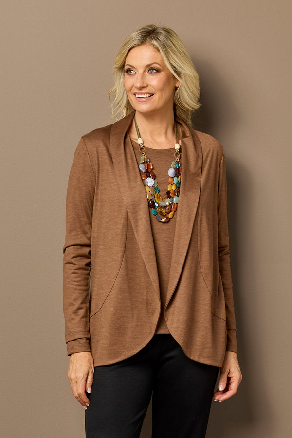 Hedrena Jersey Curved Hem Cardigan