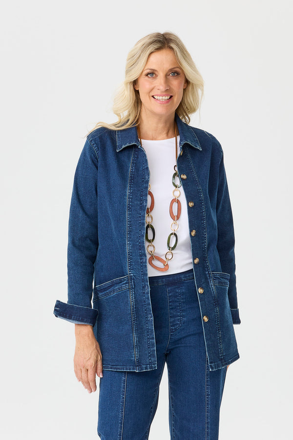Harper Denim Longline Jacket