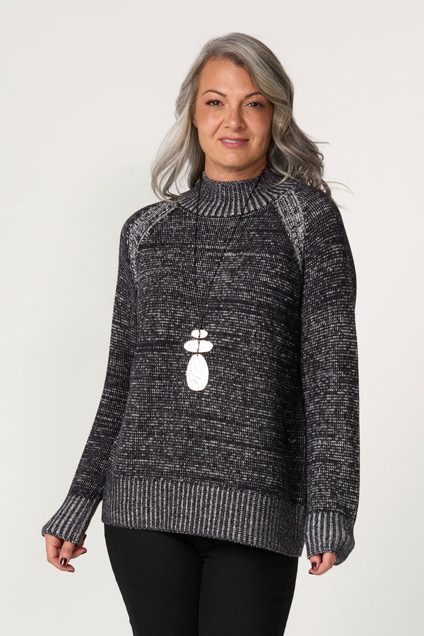 Plated Raglan Sweater