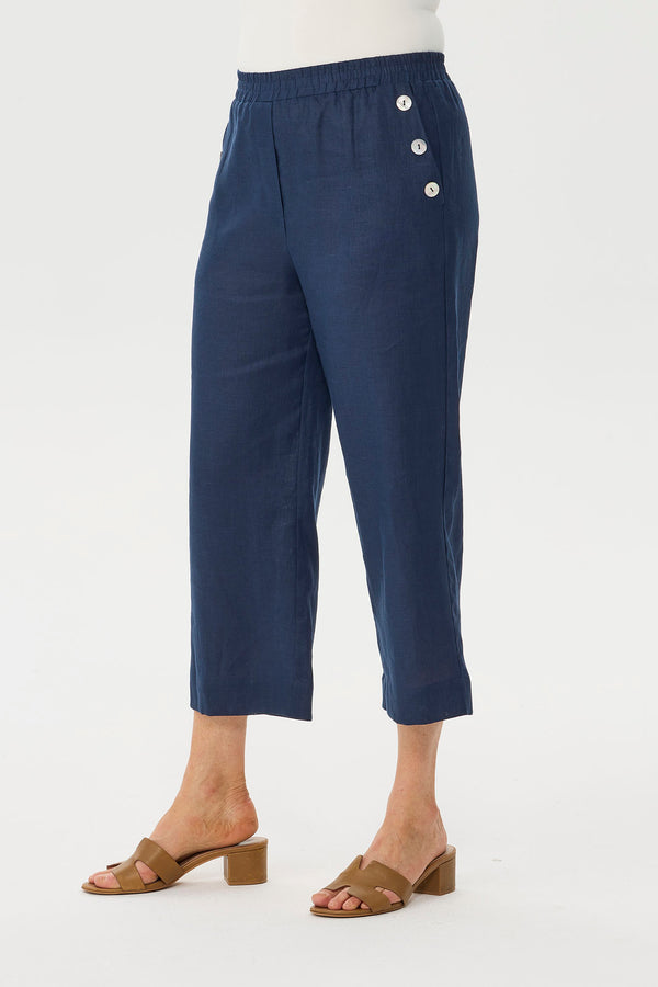 Cologne Crop Button Detail Pant