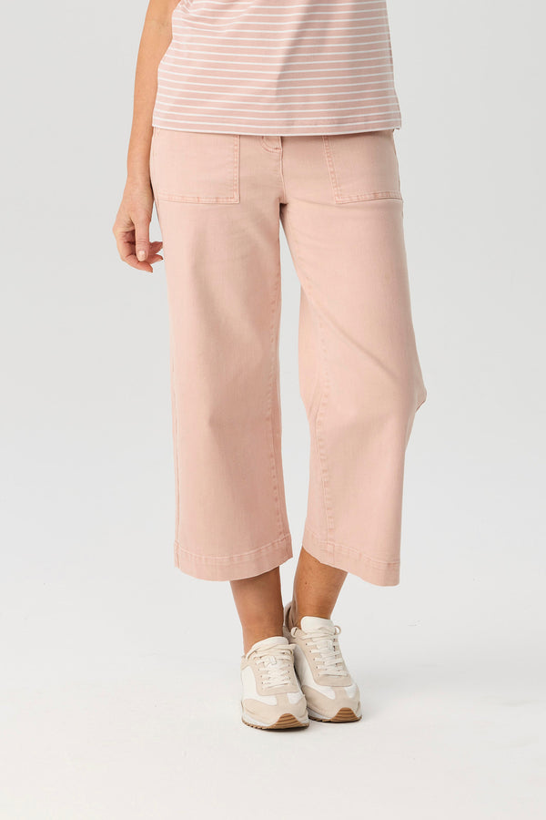 Shelby 7/8 Zip Wide Leg Jean