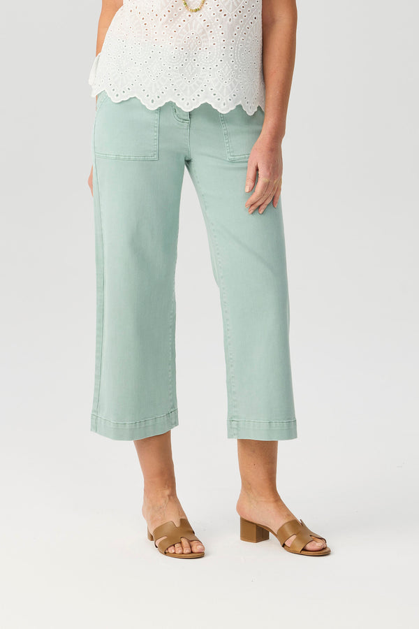 Shelby 7/8 Zip Wide Leg Jean