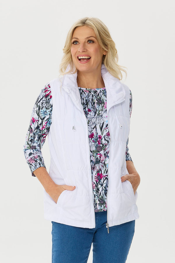 Lakeshore Zip Up Ruched Vest