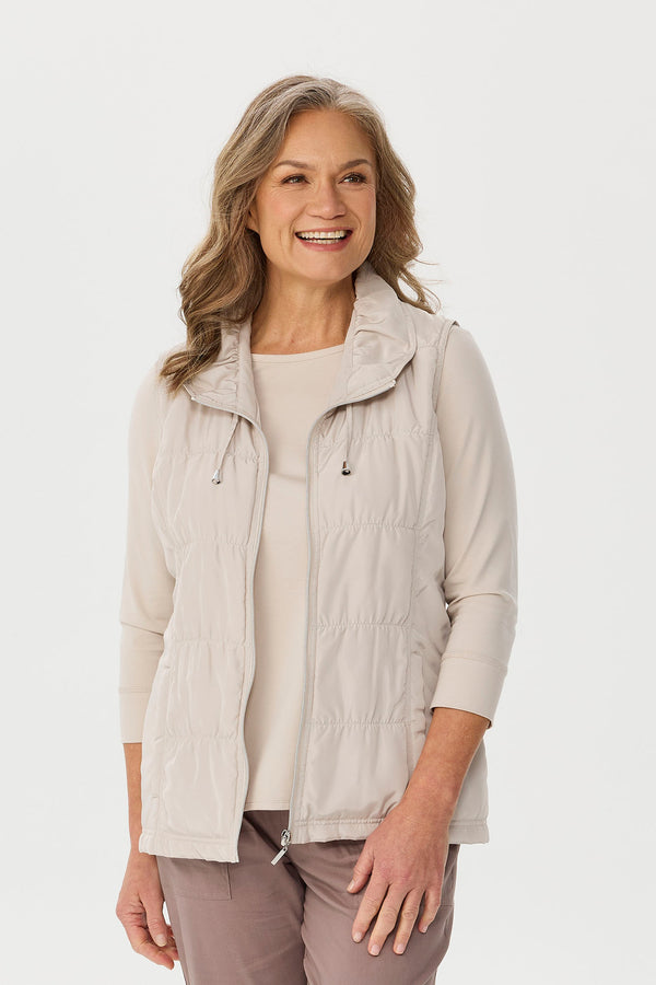 Lakeshore Zip Up Ruched Vest