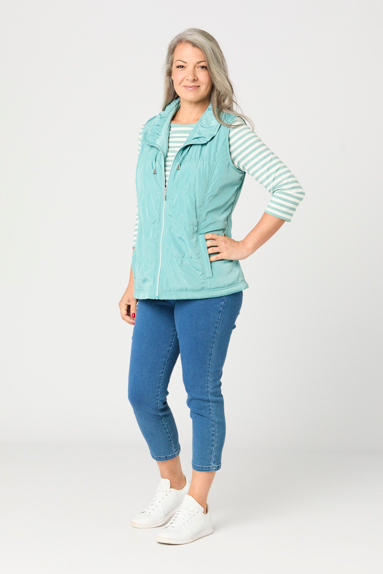 Lakeshore Zip Up Ruched Vest