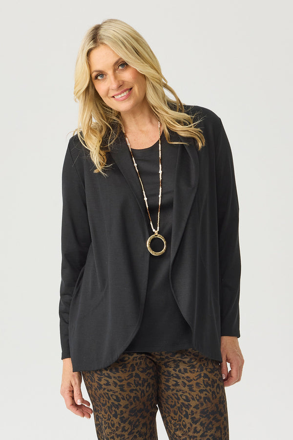 Hedrena Jersey Curved Hem Cardigan