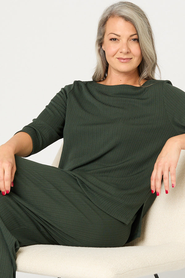 Tempest Boat Neck 3/4 Sleeve Top