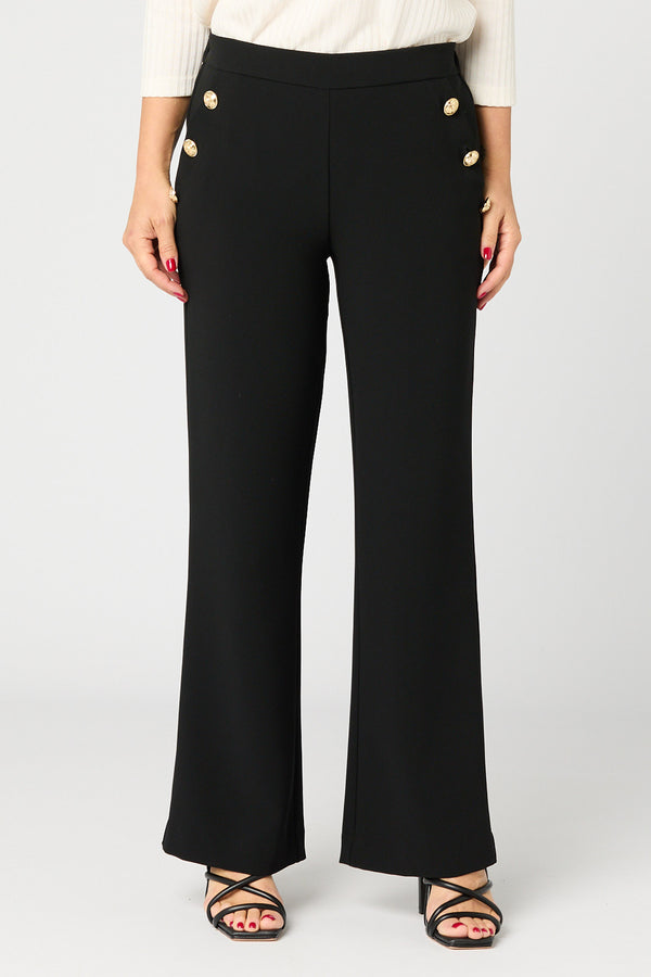 Mara Button Wide Leg Long Pant