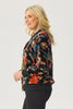Verso Velvet Print Zip Up Jacket