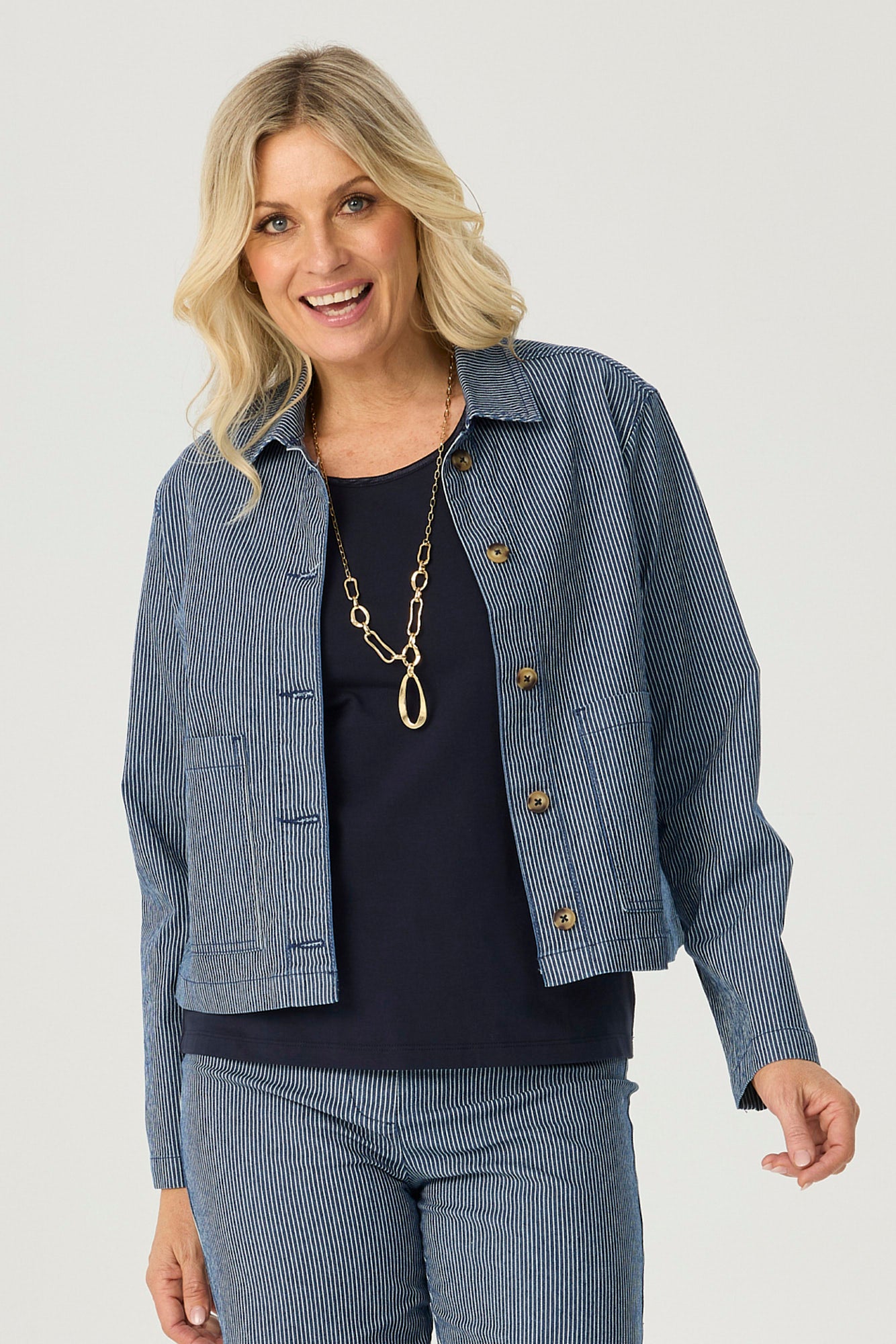 Coastal Stripe Stretch Jacket