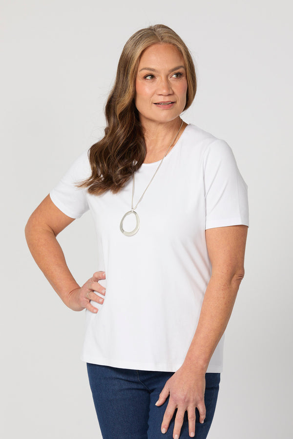 Everyday Ribbon Trim Short Sleeve Tee