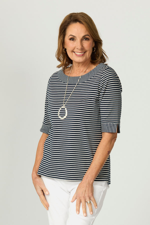 Corsa Stripe Elbow Sleeve Tee