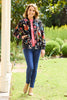 Verso Velvet Print Zip Up Jacket