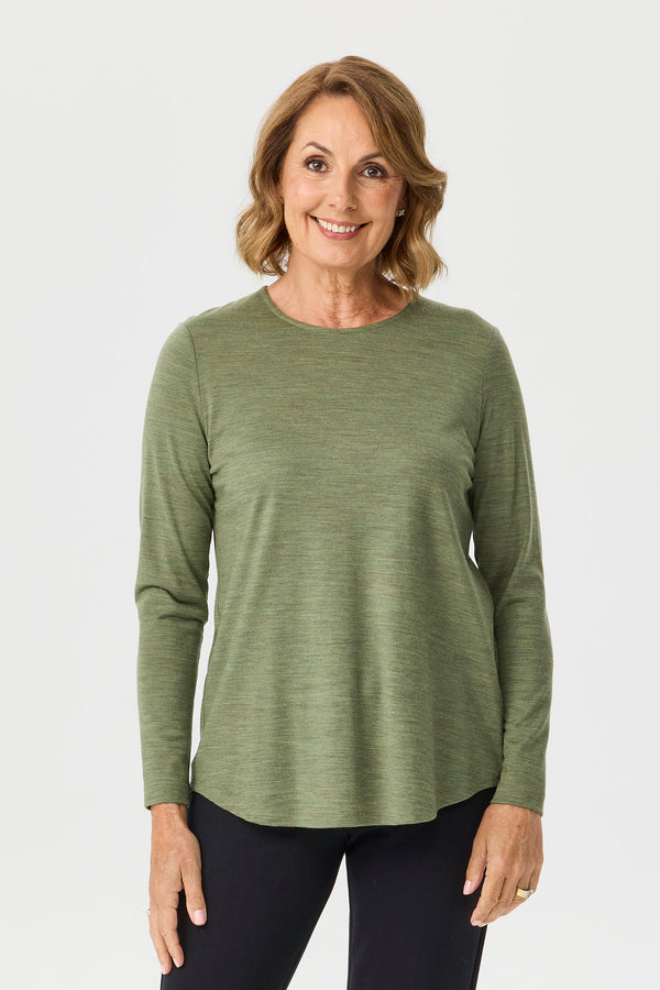 Hedrena Pleat Back Long Sleeve Top