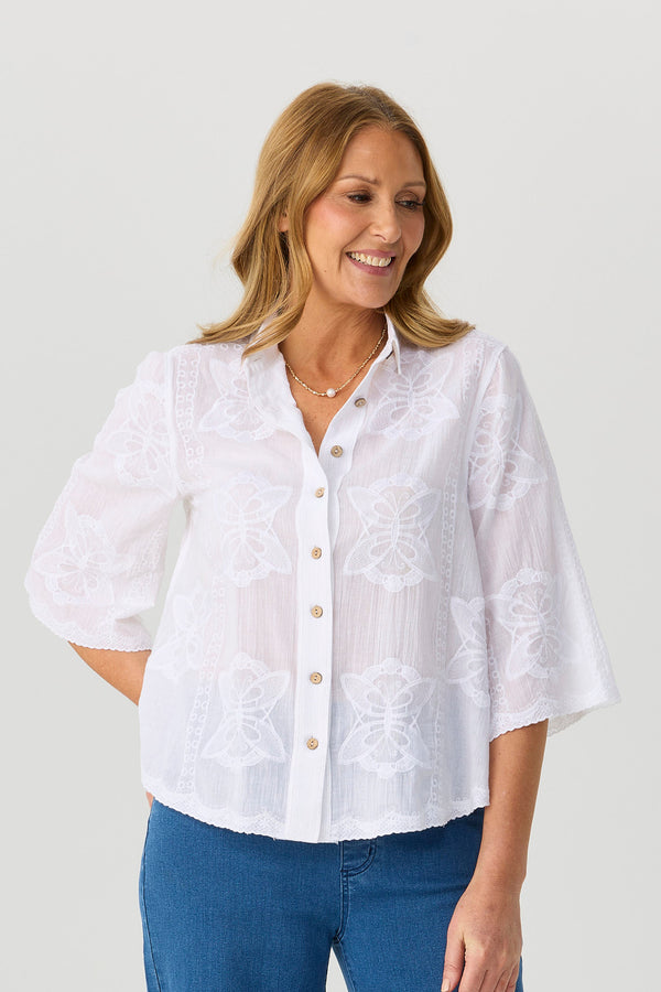 Butterfly Bell Sleeve Shirt