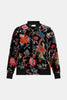 Verso Velvet Print Zip Up Jacket