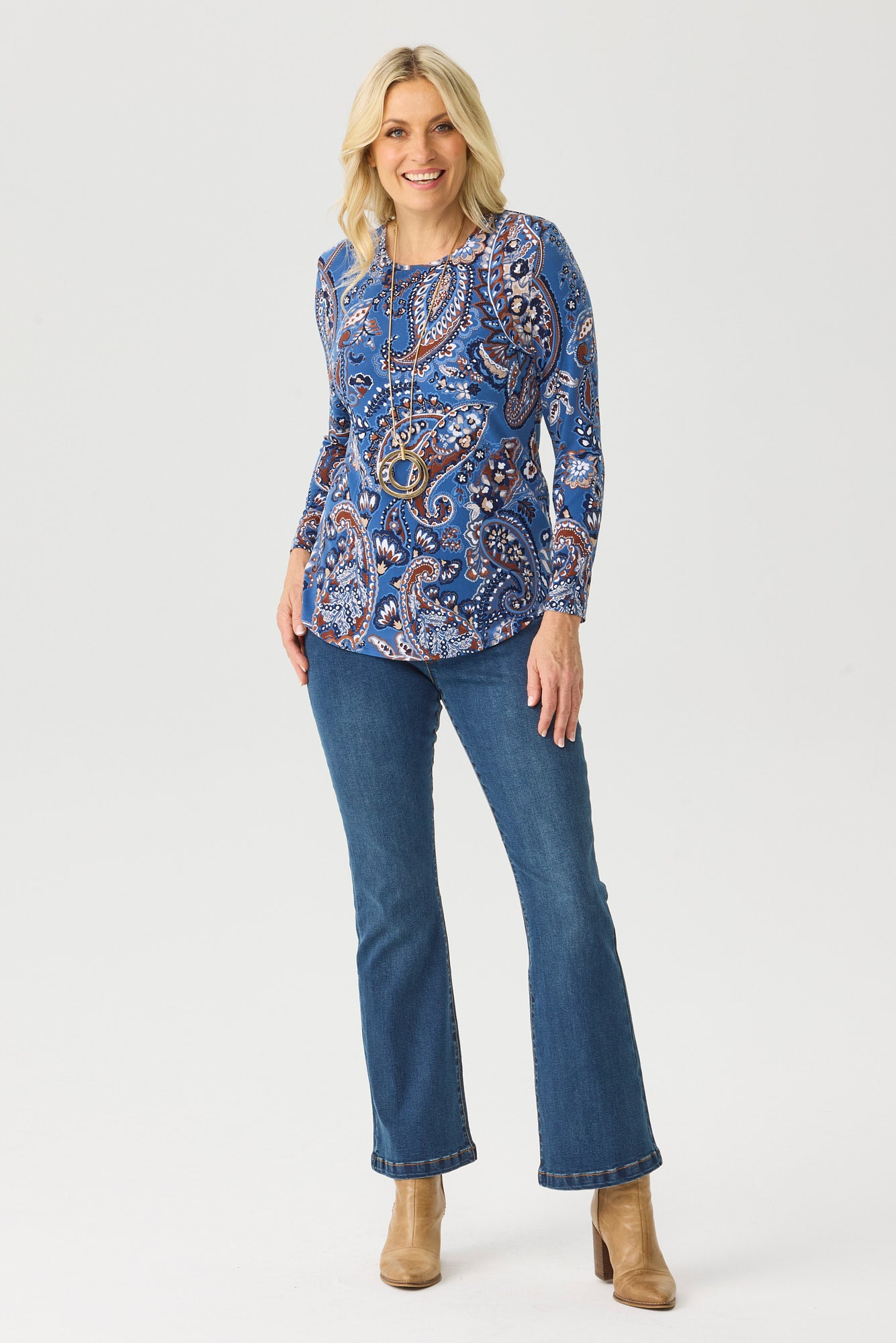 CHAD PAISLEY LONG SLEEVE TOP