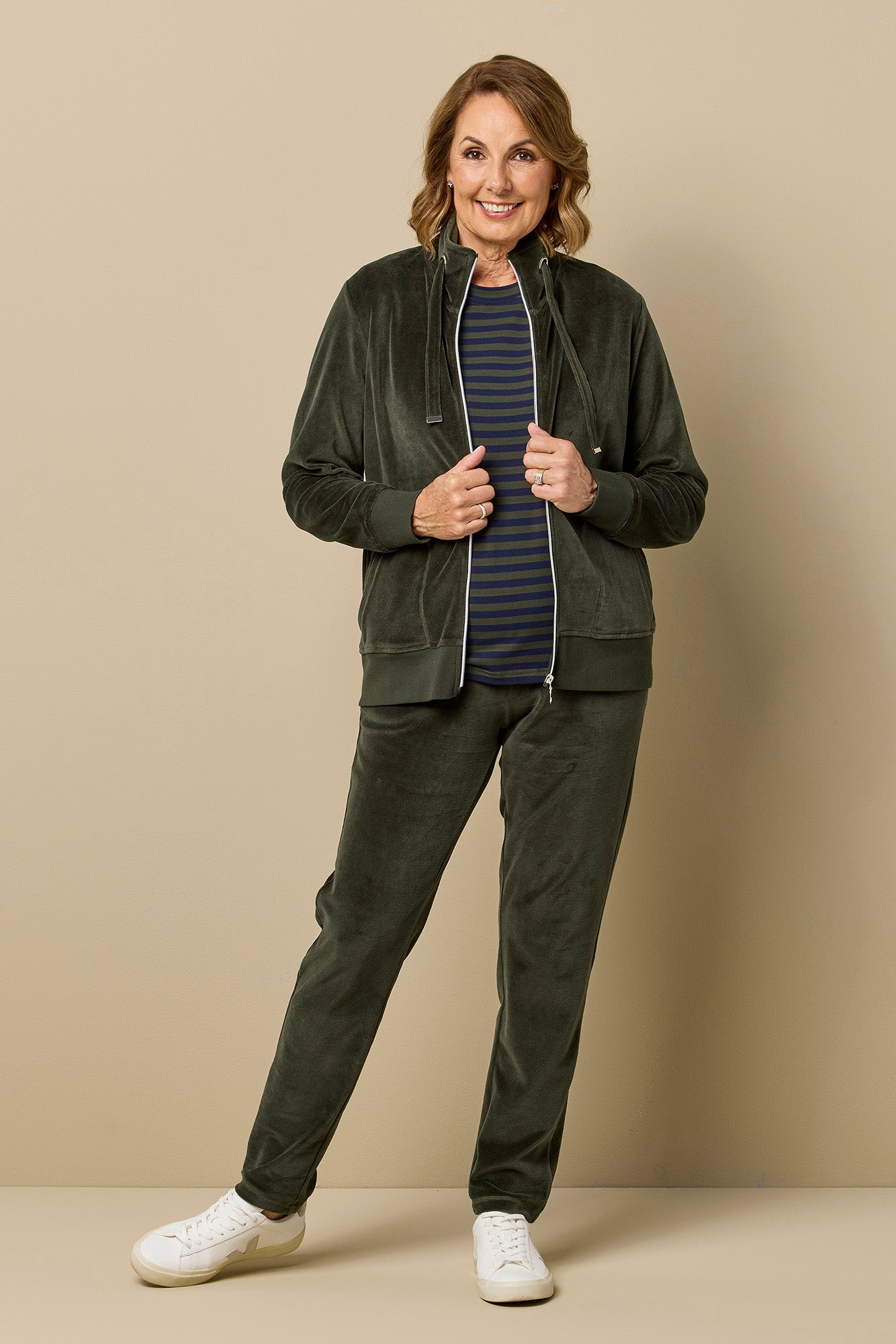 Valley Zip Up Velour Jacket