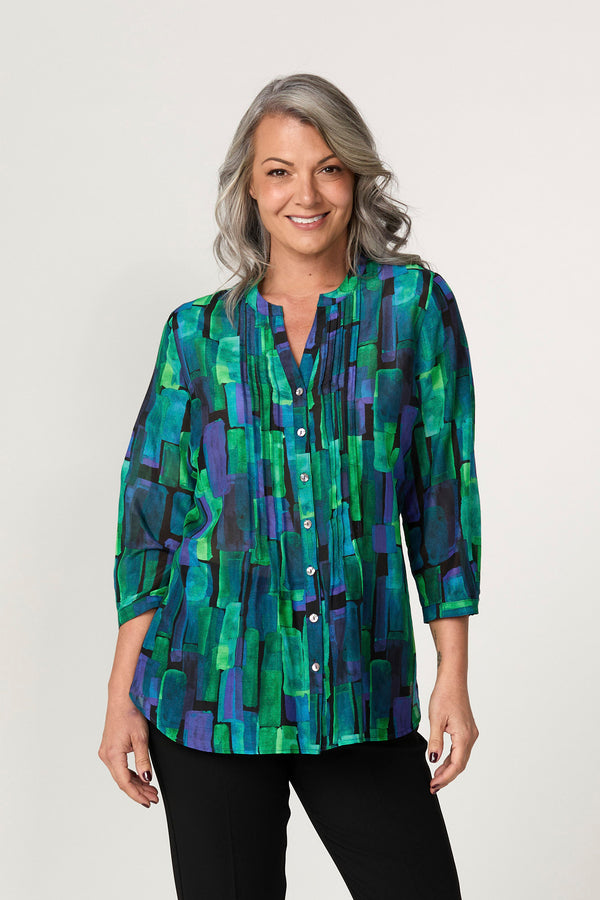 Lark Pintuck Front 3/4 Sv Shirt