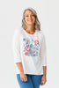 Jerry 3/4 Sleeve Print Front Tee