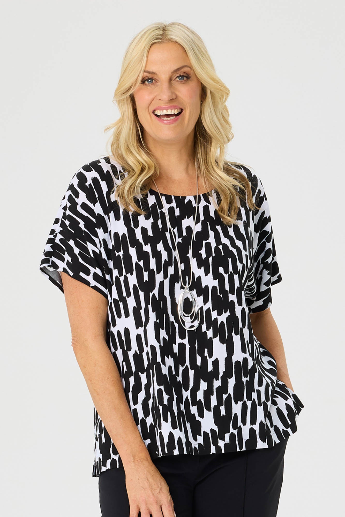 MIRIAM SHORT CAP SLEEVE TOP