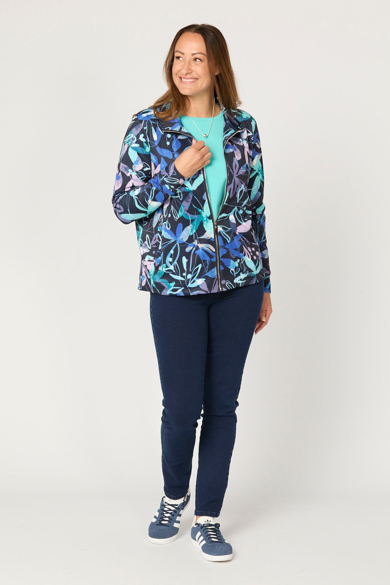 OASIS PRINT ZIP UP JACKET