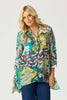 LOLLI 3/4 SLV SHARK BITE BLOUSE