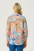 FLORAL HAZE PRINT 3/4 SLV BLOUSE