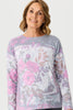 Sylvie Print R-neck Long Sleeve Sweater
