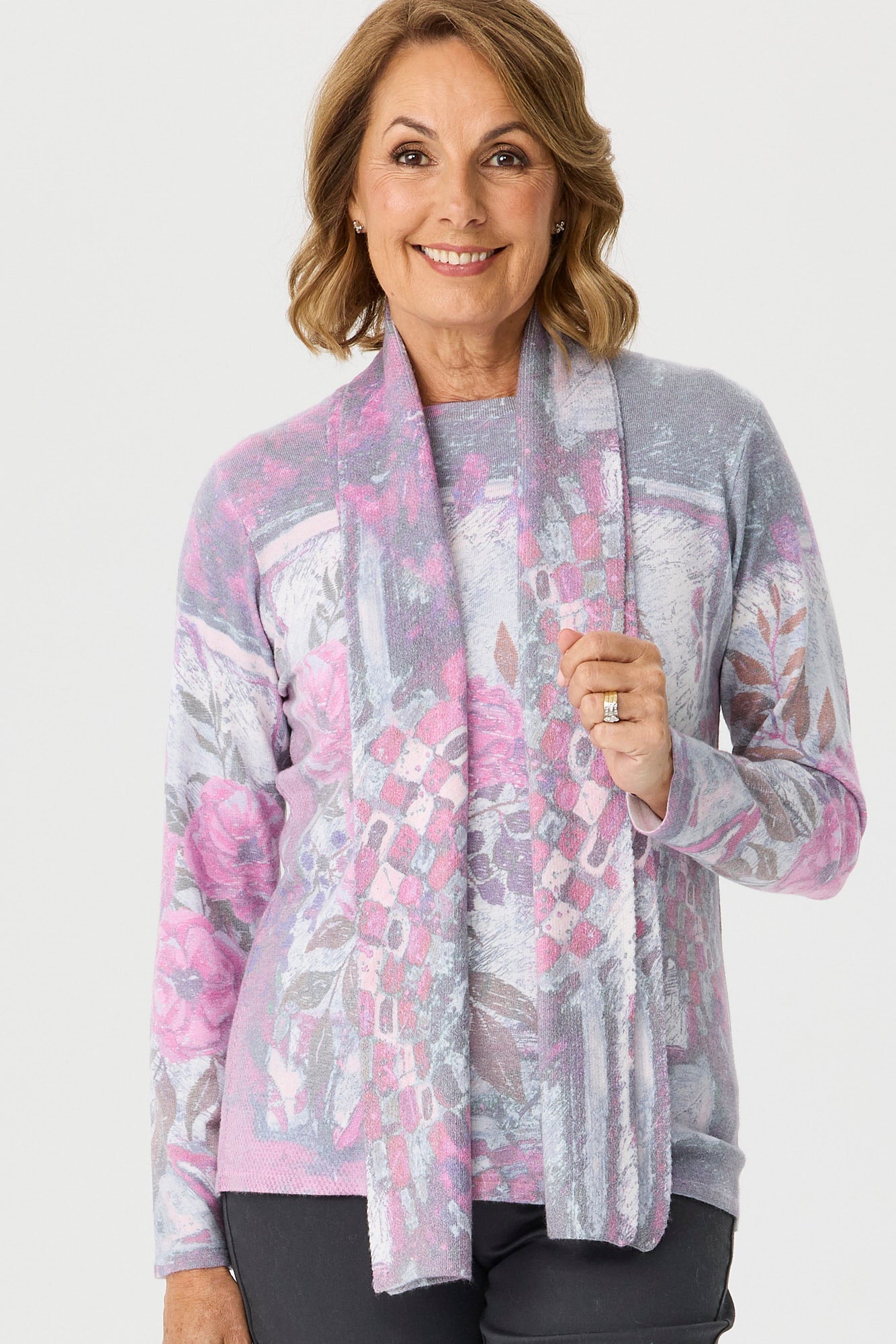 Sylvie Printed Knit Scarf