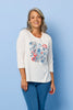 Jerry 3/4 Sleeve Print Front Tee