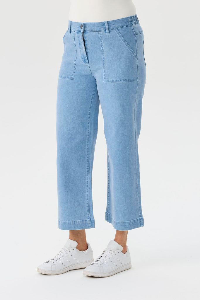 Darcy 7/8 Zip Wide Leg Jean