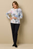 Sylvie Print R-neck Long Sleeve Sweater