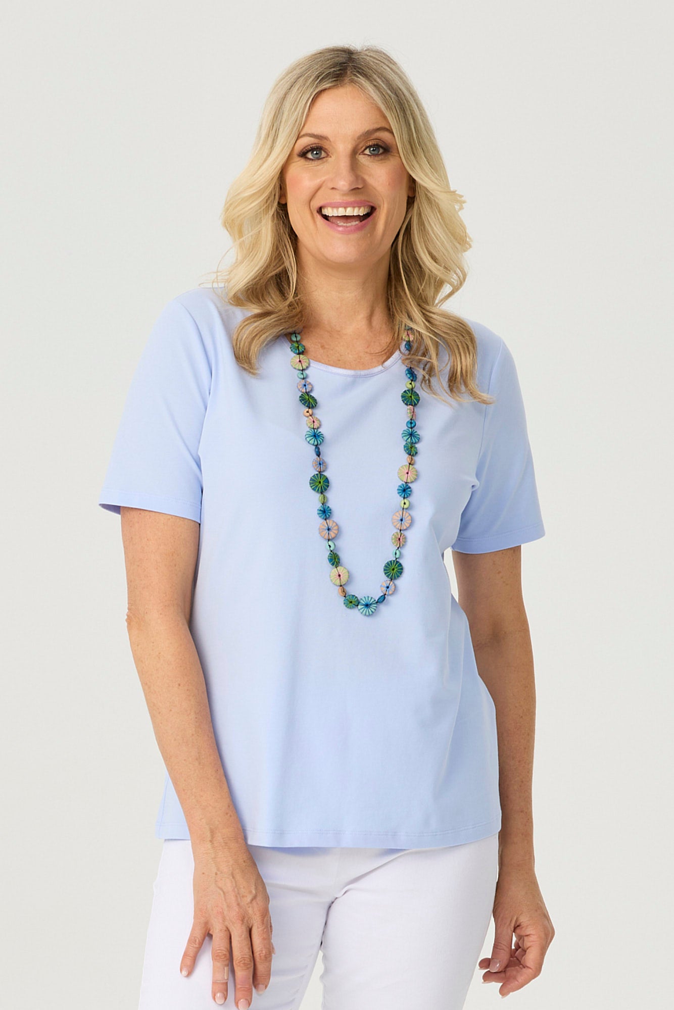 EVERYDAY RIBBON TRIM S/SLV TEE