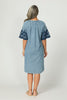 Layla Denim Embroidered Dress