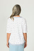 Addison Elbow Sleeve Spot Top