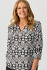 Billi Aztec 3/4 Sleeve Blouse