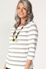 Felix Stripe 3/4 Sleeve Sweater