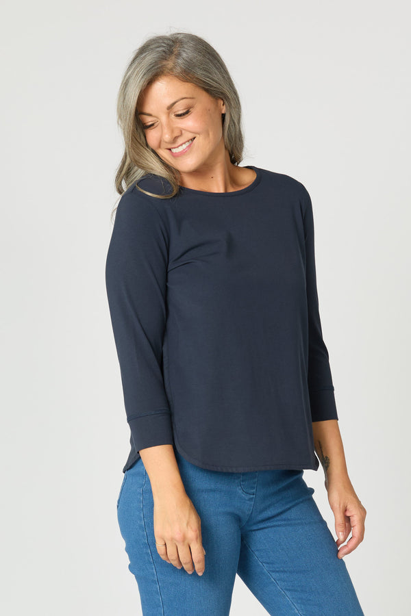 ETERNITY MODAL/COTTON 3/4 SLV TOP