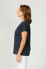 Lia Luxton V Neck Button Tee