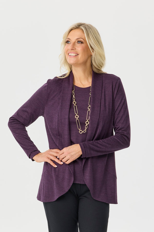 Hedrena Jersey Curved Hem Cardigan