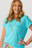 Lia Luxton S/slv Button Detail Top