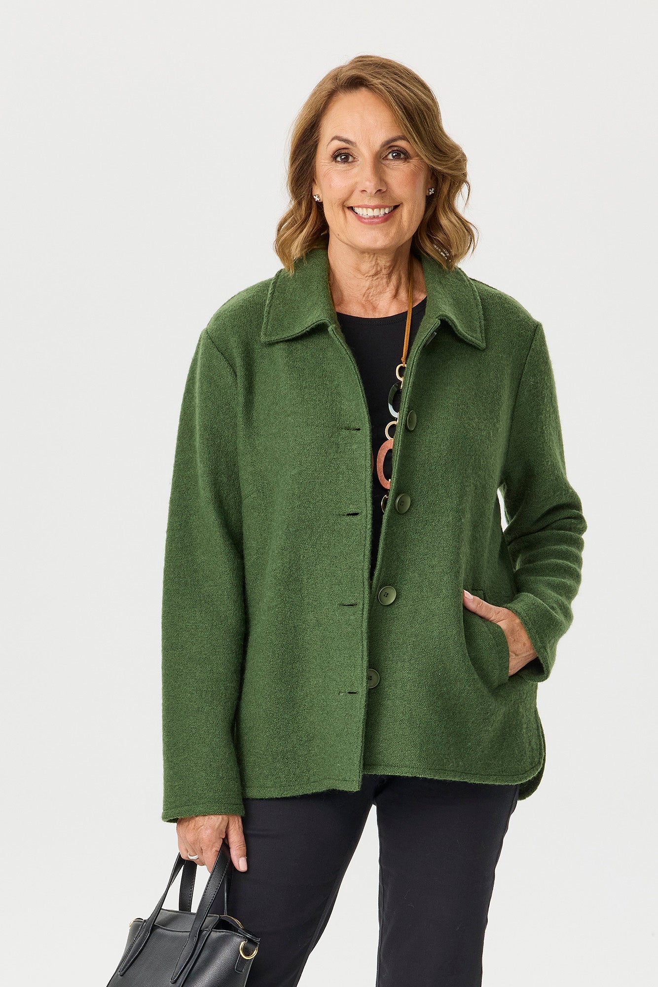 Aitken Boiled Wool Button Cardigan