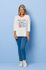 Jerry 3/4 Sleeve Print Front Tee
