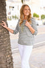 ACTION SQUARE NECK 3/4 SLV TOP