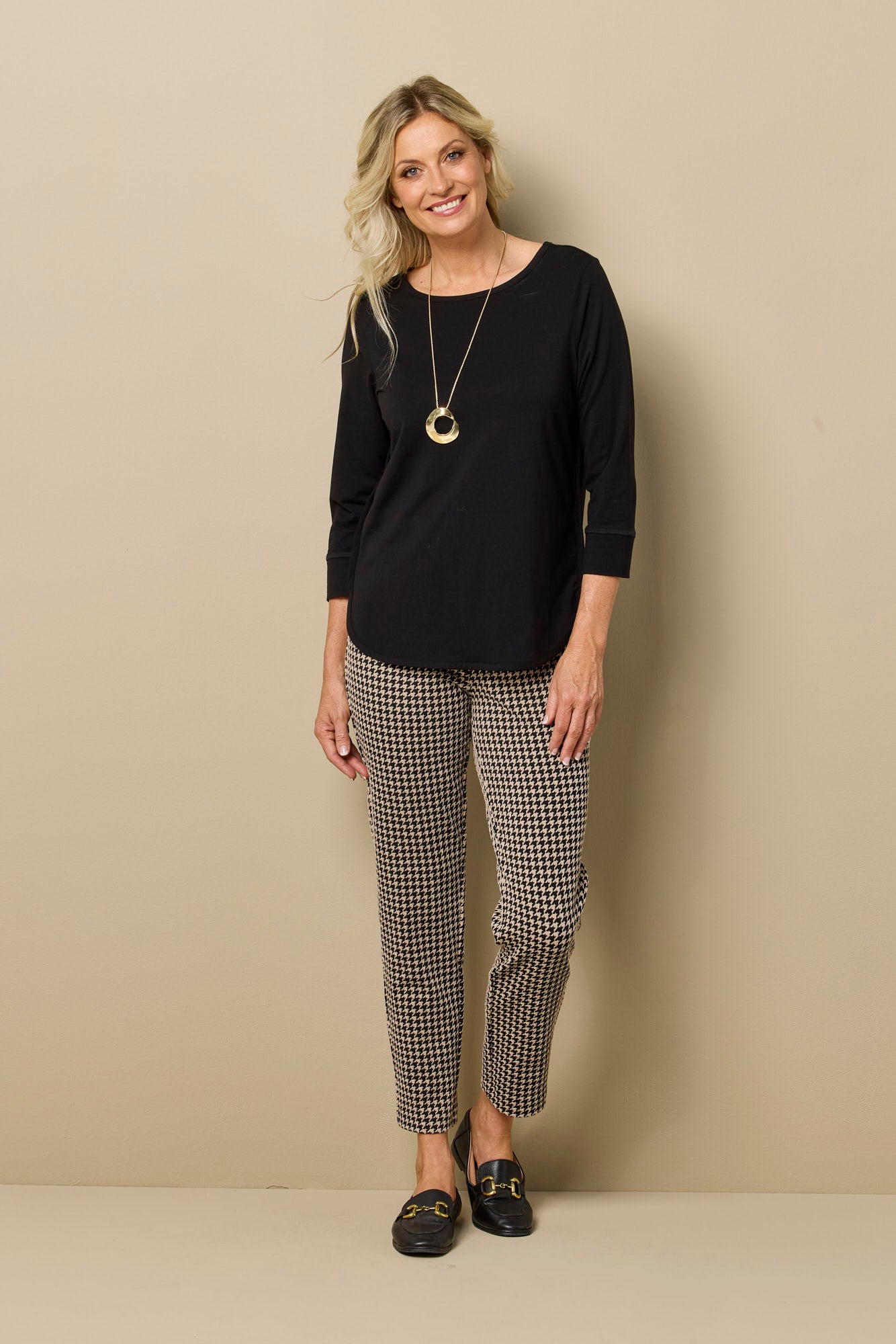 Derby Check Stretch 7/8 Pant