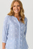 Ricamo 3/4 Sleeve Embroidered Shirt
