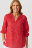 Wendy Broderie 3/4 Sleeve Blouse